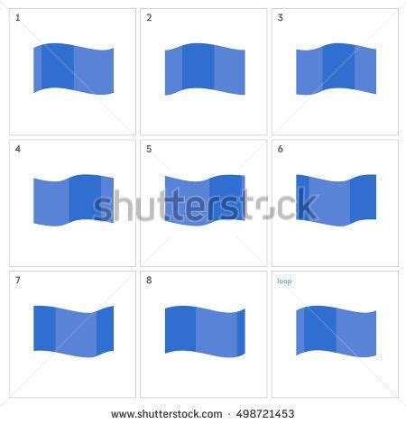 Flag animation. Vector illustration sprite sheet sequence waving flag ...