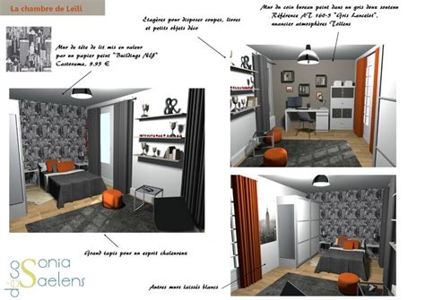 Projet client relooking d une chambre d ado Sonia Saelens déco