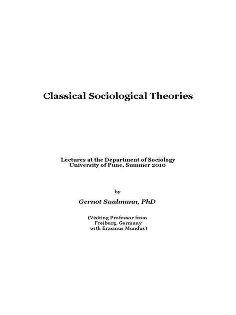 Pdf Classical Sociological Theories Dokumen Tips