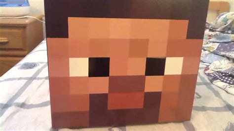 Minecraft Steve Cardboard Head