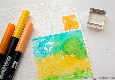 Layers Of Ink Tombow Blocks Background Tutorial