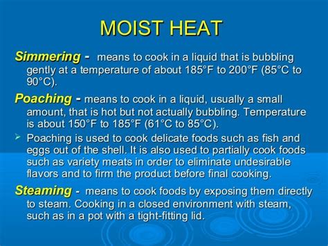 Moist heat cooking method