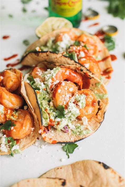 Spicy Shrimp Tacos Garlic Cilantro Lime Slaw The College Housewife