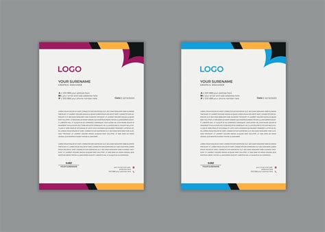 letterhead, letterhead template, letterhead design, vector modern ...