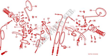 Commodo Levier Cable Xl125sz A B C Pour Honda Xls 125 De 1980 Honda Motos Catalogue De