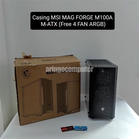 Jual Casing MSI MAG FORGE M100A M ATX Free 4 FAN ARGB Shopee Indonesia