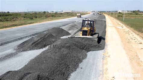 Great Skills Operating D P Komatsu Bulldozer And Dump Trucks Spreading