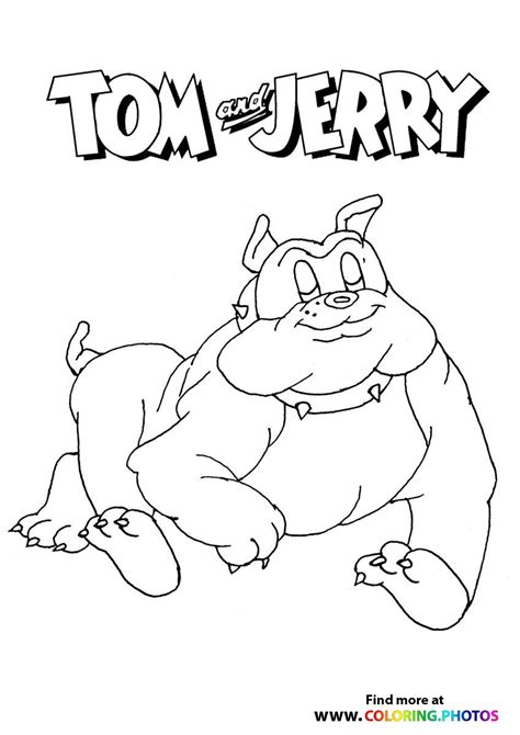 Tom And Jerry Spike Coloring Pages