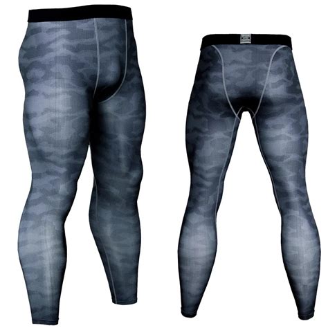 Men Fitness Tights And Leggings Elastic Waist Compression Pants Workout