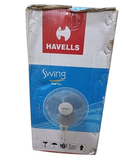 White Electricity Havells Swing Wall Fan 1350 Rpm 2 Year At 2300