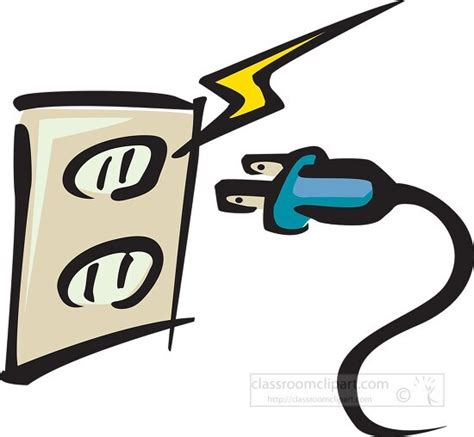 Electrical Outlet With Plug Clipart Classroom Clip Art