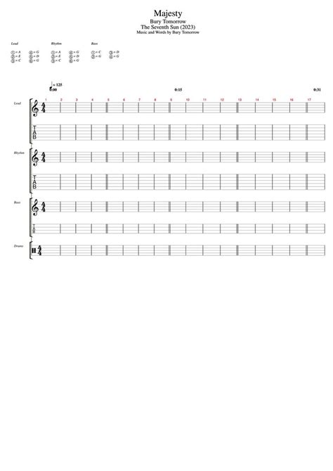 Majesty Drum Tab And Chords Burytomorrow