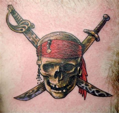 Pirate Tattoos Images Loading Tatuaje De Jack Calavera Pirata