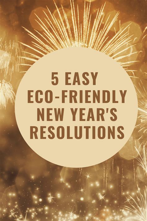 5 Easy Eco Friendly New Years Resolutions New Years Resolution