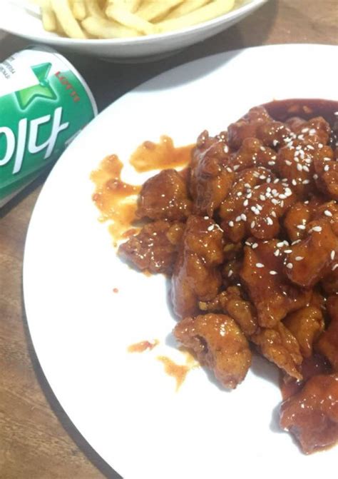 Resep Korean Spicy Fried Chicken Ayam Goreng Ala Korea Oleh Rossi