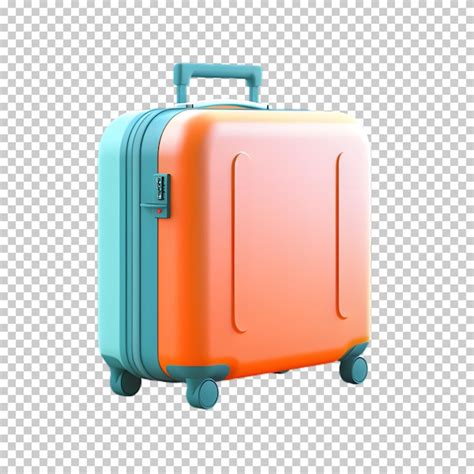 3d мультфільм чемодан на прозрачном фоне | Премиум PSD Файл