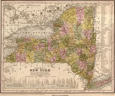 New York State 1840 Historic Map By Tanner A Wide And Growing