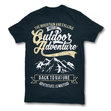 Outdoor Adventure T Shirt Design Tshirt Factory