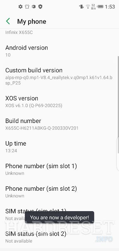 How To Get To And Enable Developer Options On INFINIX Hot 12