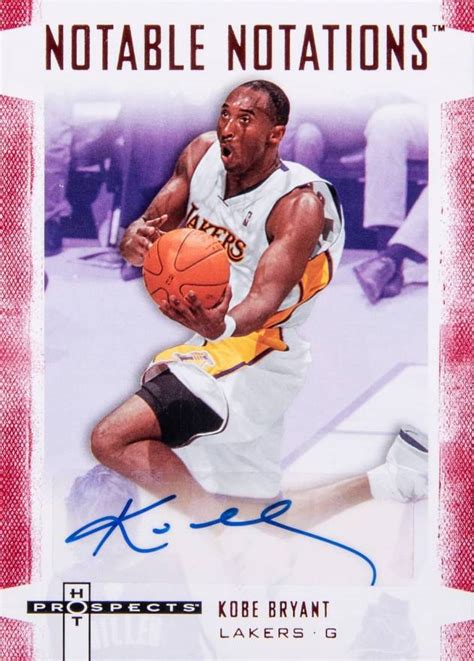 2007 Fleer Hot Prospects Notable Notations Kobe Bryant NN KB