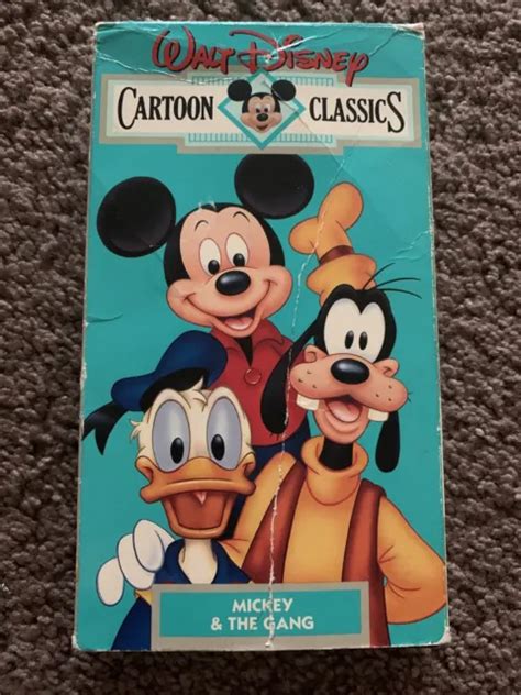 Walt Disney Cartoon Classics Vhs Lot Of 2 Heres Mickey Fun On The Job