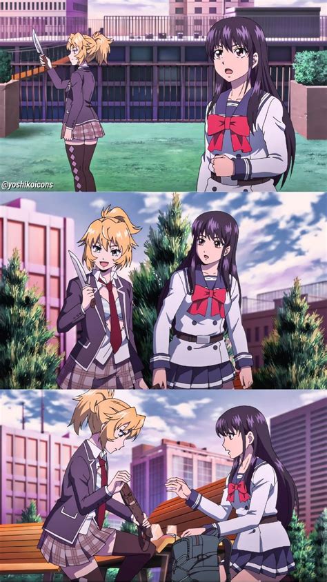 Mayuko Nise Yuri Honjo Tenkuu Shinpan High Rise Invasion Anime