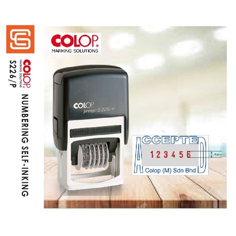 Colop Numbering Stamp S P Custom Made Cop Nombor Rubber Stamp