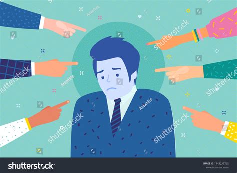 Concept Guilt Public Censure Victim Blaming Stock Vector Royalty Free