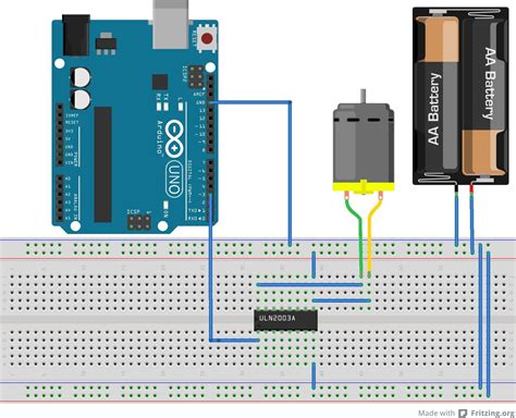 Arduino UNL2004A moteur à courant continu ELECTRO tuto