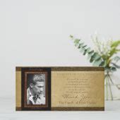 Faux Leather Parchment Photo Sympathy Thank You Zazzle