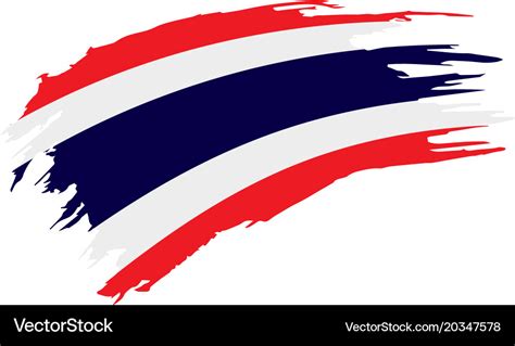 Thailand flag Royalty Free Vector Image - VectorStock