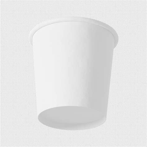 Taza De Papel Blanco Limpio Y En Blanco Para Caf Sin Fondo Plantilla