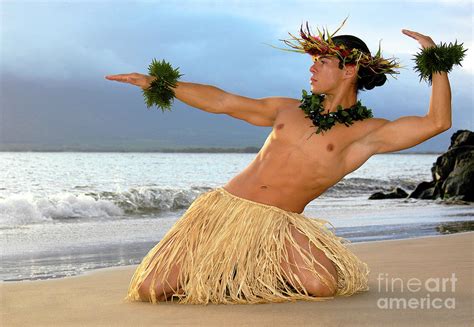 Male Hula Dancer Performs On The Beach Photograph By Gunther Allen Pixels