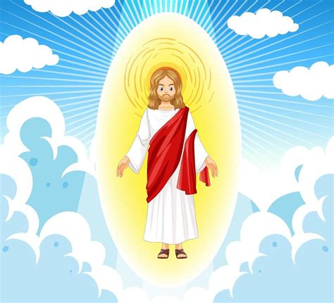 Jesus Christ in cartoon style 6159277 Vector Art at Vecteezy