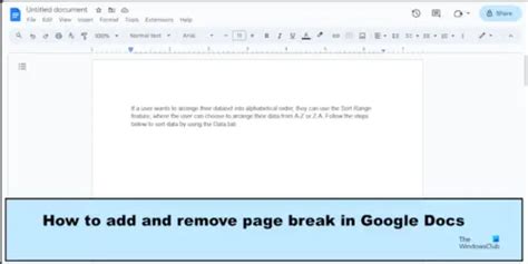 Add And Remove Section Break Or Page Break In Google Docs