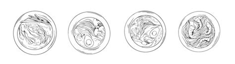 Premium Vector Asian Korean Food Soeup Ceramic Bowl Hot Dishes Doodle Illustration