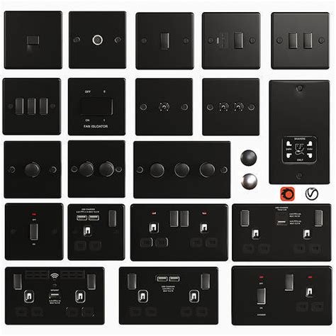 3D model Sockets and Switches Good Home Brand Set VR / AR / low-poly | CGTrader