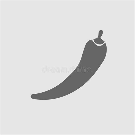 Chilli Pepper Vector Icon Hot Symbol Stock Vector Illustration Of Kitchen Label