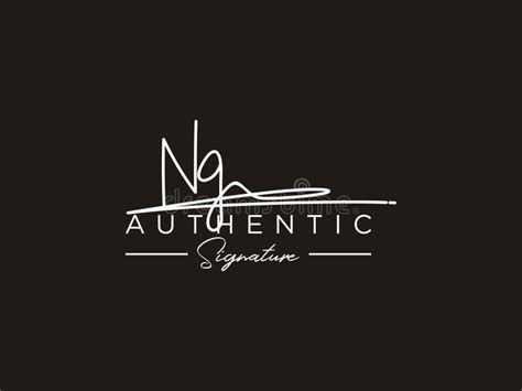 Letter NG Signature Logo Template Vector Stock Vector - Illustration of ...
