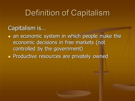 Capitalism Definition