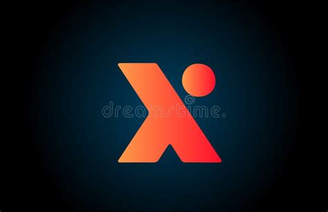 X Alphabet Letter Logo Icon In Orange And Black Corporate Design For