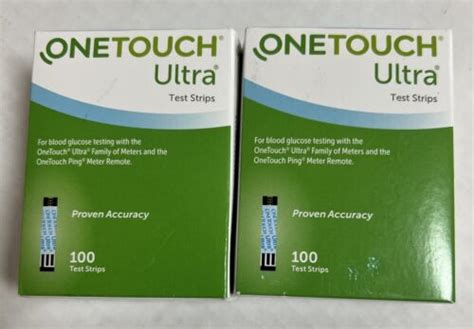 Pack One Touch Ultra Blue Blood Glucose Test Strips Count Exp