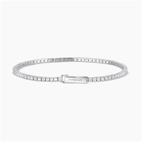 Bracciale Donna Tennis In Argento Con Zirconi Tennis Club Mabina Gioielli