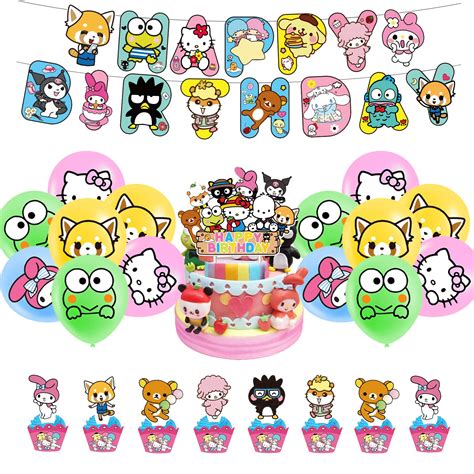 Buy Party Supplies Kuromi Birthday Balloons My Melody Birthday Cake Decorations Sanrio Happy