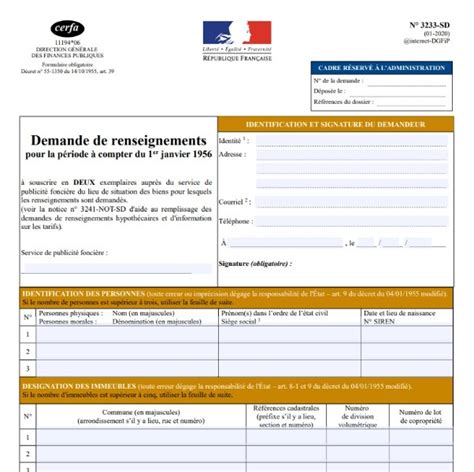 Demande De Renseignements Immobiliers Fiche D Immeuble Formulaire