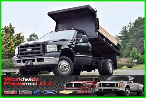 2005 Ford F 350 Xl Regular Cab Dump Truck 4x4 60l Powerstroke Diesel