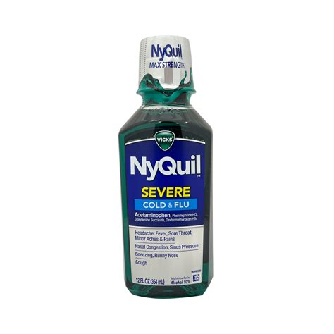 Vicks Nyquil Severe Cold And Flu Relief 12 Fl Oz