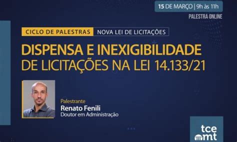 Tce Mt D In Cio A Ciclo De Palestras Sobre Nova Lei De Licita Es No