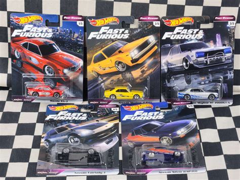 Hot Wheels Fast Furious Fast Rewind Set Cars Nissan Skyline Silvia Mazda RX Kustomkollector