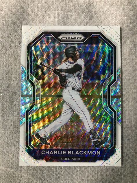 2021 Prizm Baseball Tier II Charlie Blackmon White Wave Prizm Colorado